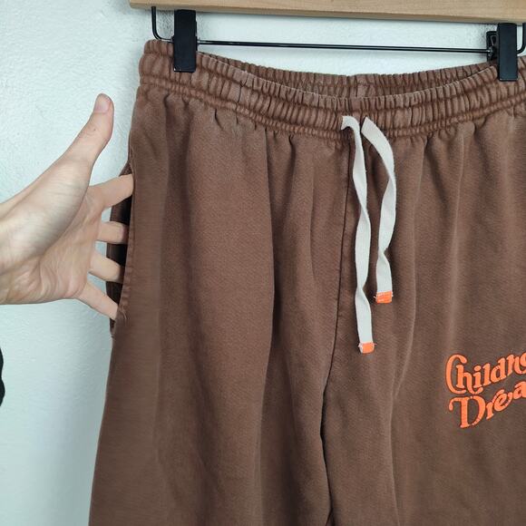 Childhood Dreams Sweatpants Size Medium Brown Logo Lounge Joggers Casual - Picture 4 of 9